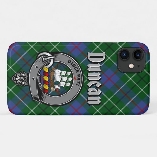 Duncan Clan Abzeichen & Tartan Phone Case (Rückseite (Horizontal))