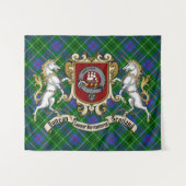 Duncan Clan Abzeichen & Unicorns w/Tartan Wandteppich (Vorderseite (Horizontal))