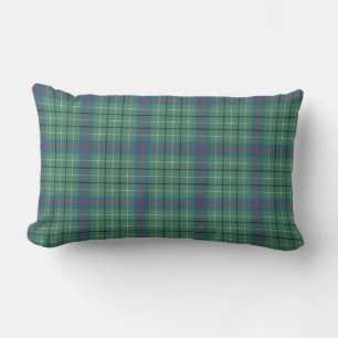 Duncan Clan Ancient Tartan Hellgrün Kariert Lendenkissen