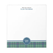Duncan Clan Ancient Tartan Monogram Note Pad Notizblock (Vorderseite)