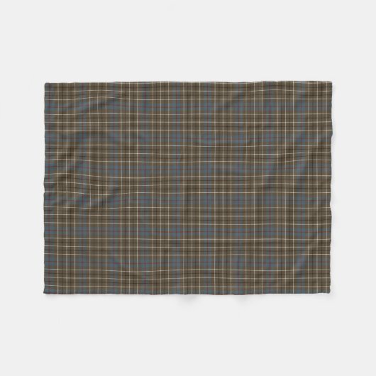 Duncan Clan Brown und Gray Reproduction Tartan Fleecedecke (Vorderseite (Horizontal))