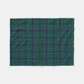 Duncan Clan Green und Royal Blue Tartan Fleecedecke (Vorderseite (Horizontal))