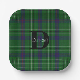 Duncan Clan Kariert Monogram Paper Napkins Pappteller