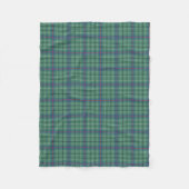 Duncan Clan Light Green und Blue Ancient Tartan Fleecedecke (Vorderseite)