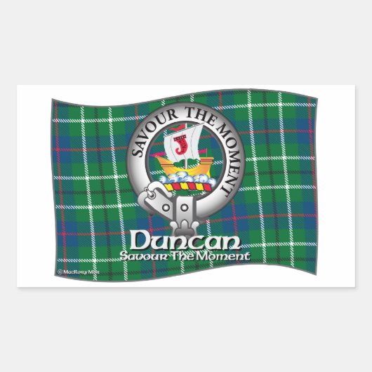 Duncan Clan Rechteckiger Aufkleber (Vorderseite)