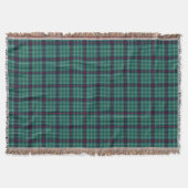 Duncan Clan Royal Blue und Turquoise Modern Tartan Decke (Vorderseite)