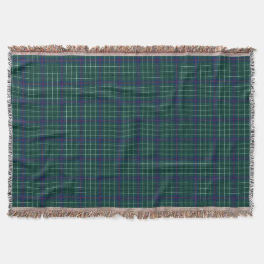 Duncan Clan Tartan Green und Blue Kariert Decke (Vorderseite)