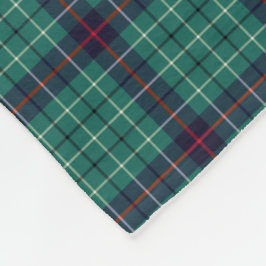 Duncan Clan Turquoise und Royal Blue Modern Tartan Fleecedecke