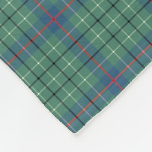 Duncan-Clanhellgrüner und blauer alter Tartan Fleecedecke