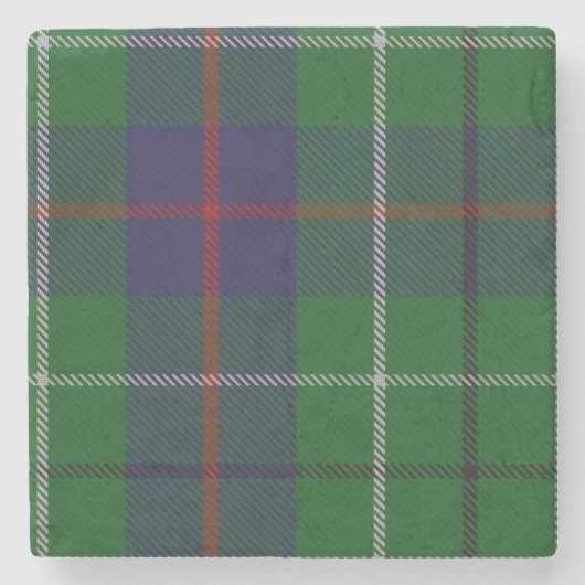 Duncan-Clantartan-karierter SteinUntersetzer (Vorderseite)