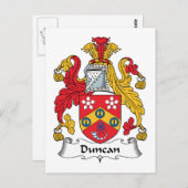 Duncan Familienwappen Postkarte (Vorne/Hinten)