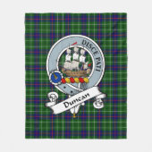 Duncan Modern Clan Abzeichen Tartan Kariert Fleecedecke (Vorderseite)