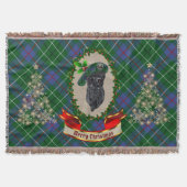 Duncan Scottie Dog Christmas Throw Blanket Decke (Vorderseite)