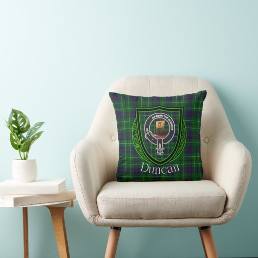 Duncan Scottish Clan Tartan and Crest Kissen (Stuhl )