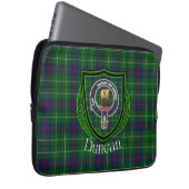 Duncan Scottish Clan Tartan and Crest  Laptopschutzhülle (Vorne Rechts)