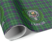 Duncan Scottish Clan Tartan & Crest Geschenkpapier (Rolleneckpunkt)
