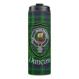 Duncan Scottish Clan Tartan & Crest Thermosbecher