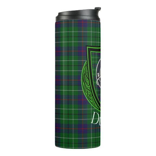 Duncan Scottish Clan Tartan & Crest Thermosbecher (Nach links gedreht)