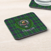 Duncan Scottish Clan Tartan & Wappen Getränkeuntersetzer (Linke Seite)