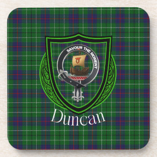 Duncan Scottish Clan Tartan & Wappen Getränkeuntersetzer