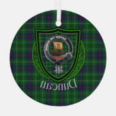 Duncan Scottish Clan Tartan & Wappen Ornament Aus Glas (Rückseite)