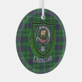 Duncan Scottish Clan Tartan & Wappen Ornament Aus Glas (Vorderseite Rechts)