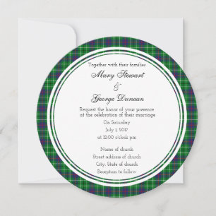 Duncan Scottish Wedding Round Einladung