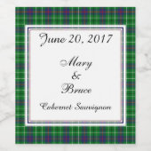 Duncan Scottish Wedding Wine Label Weinetikett (Einzelnes Label)