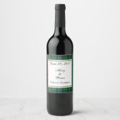Duncan Scottish Wedding Wine Label Weinetikett (Vorderseite)
