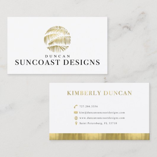 Duncan Sonnenküste Design nach eigenem, nicht bear Visitenkarte (Vorne/Hinten)