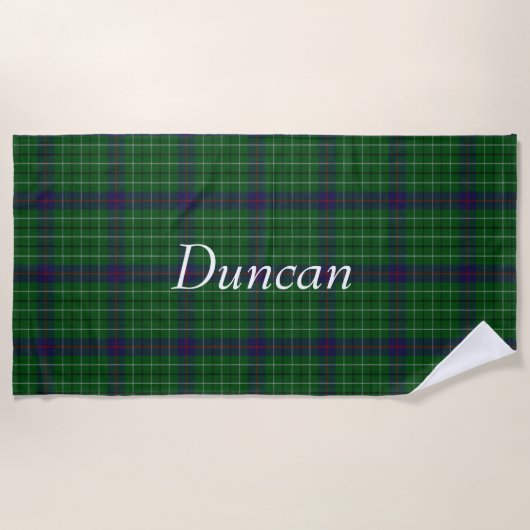 Duncan Tartan Kariert Beach Badtuch Strandtuch (Vorderseite)