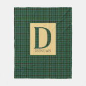 Duncan Tartan Monogram D Fleecedecke (Vorderseite)