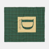 Duncan Tartan Monogram D Fleecedecke (Vorderseite (Horizontal))