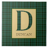 Duncan Tartan Monogram D Fliese (Vorderseite)
