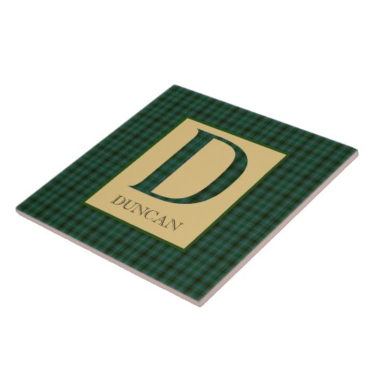 Duncan Tartan Monogram D Fliese (Seite)
