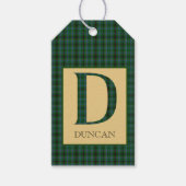 Duncan Tartan Monogram D Geschenkanhänger (Vorderseite)