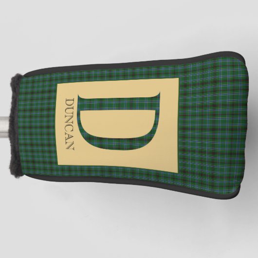 Duncan Tartan Monogram D Golf Headcover (Vorderseite)