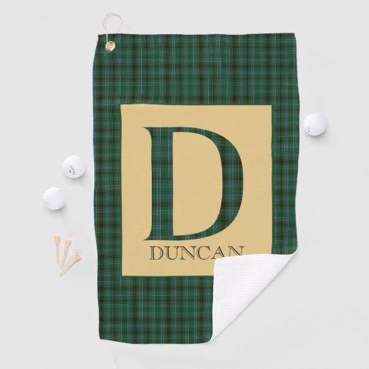 Duncan Tartan Monogram D Golfhandtuch (Insitu)