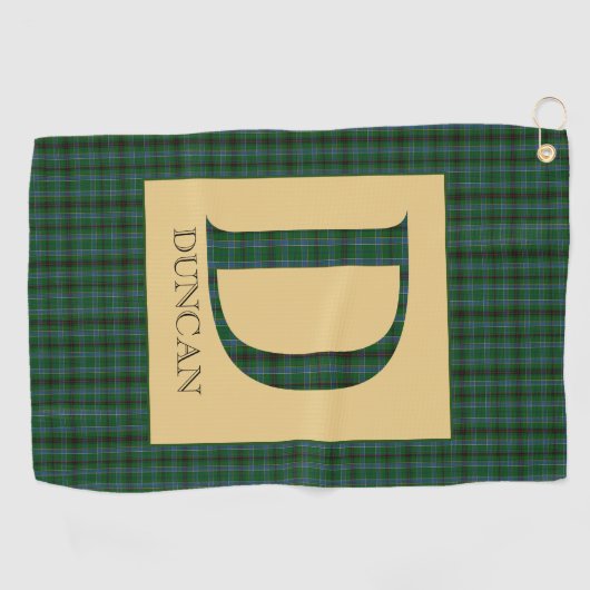 Duncan Tartan Monogram D Golfhandtuch (Horizontal)