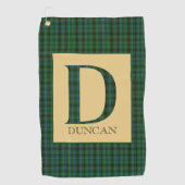 Duncan Tartan Monogram D Golfhandtuch (Vorderseite)
