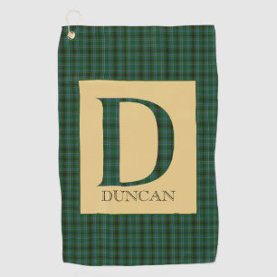 Duncan Tartan Monogram D Golfhandtuch