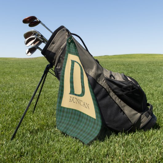 Duncan Tartan Monogram D Golfhandtuch (Gras)