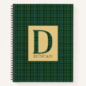 Duncan Tartan Monogram D Notizblock (Vorderseite)