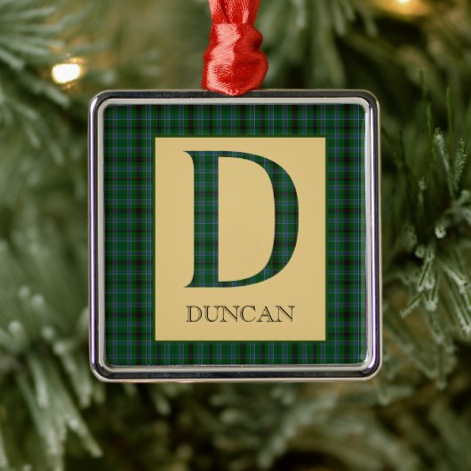 Duncan Tartan Monogram D Ornament Aus Metall (Baum)