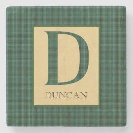 Duncan Tartan Monogram D Steinuntersetzer