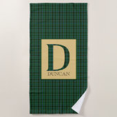 Duncan Tartan Monogram D Strandtuch (Vorderseite)