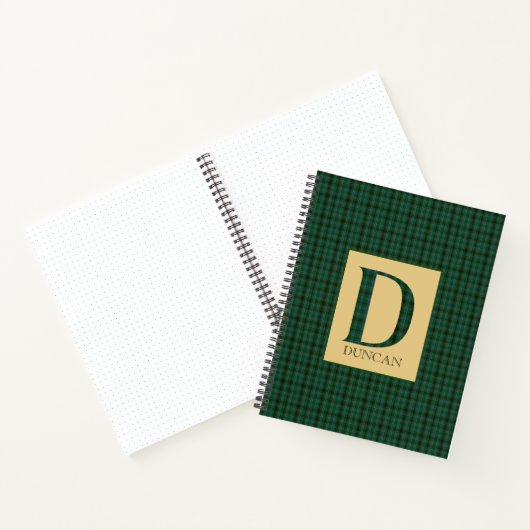 Duncan-Tartan Monogramm D Notizblock (Innenseite)