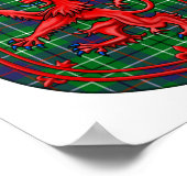 Duncan Tartan Scottish Kariert Lion Rampant Poster (Ecke)