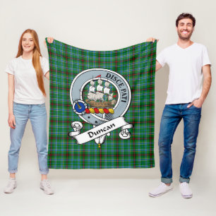 Duncan von Sketraw Clan Abzeichen Tartan Kariert Fleecedecke