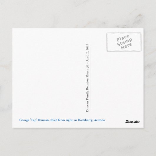 Duncan Wiedersehen-Postkarte gestochen Postkarte (Rückseite)